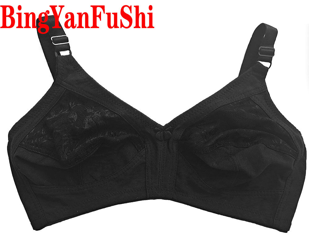 Plus size čipkasti pamučni grudnjak