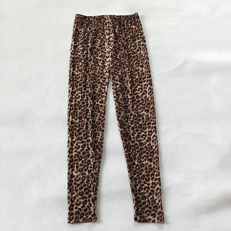 Elastične pantalone sa leopard printom