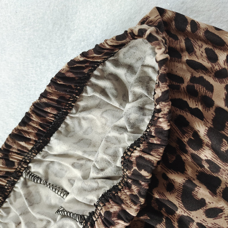 Elastične pantalone sa leopard printom